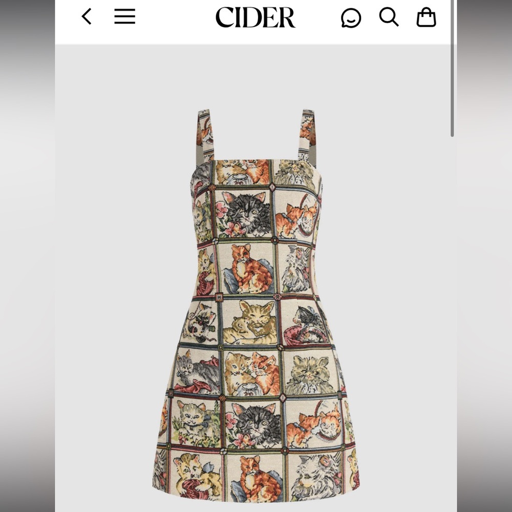 Cider, Cat Lover Dress, Size S